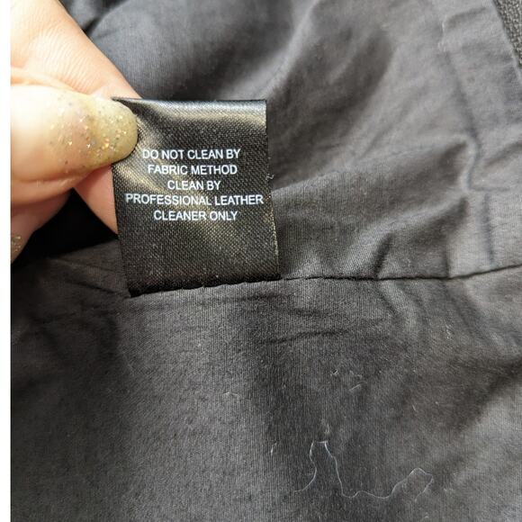 Nasty Gal Black Leather Suede Sleeveless Mini Dress Long Fringe Mesh Back Small - Picture 8 of 14